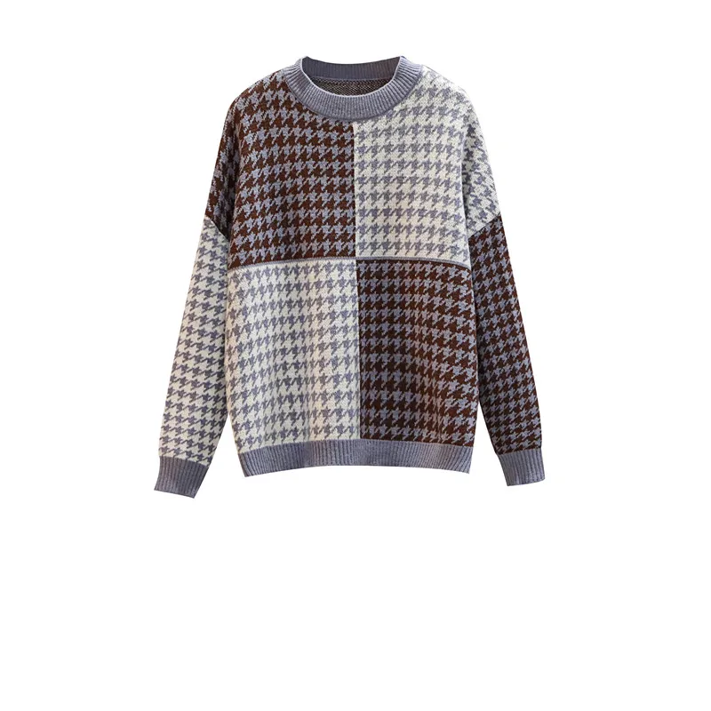 

M-4XL Women's Long-Sleeved Sweater Loose Outer Wear Bottoming Shirt Knitted Elegant Round Neck Tops External Wear