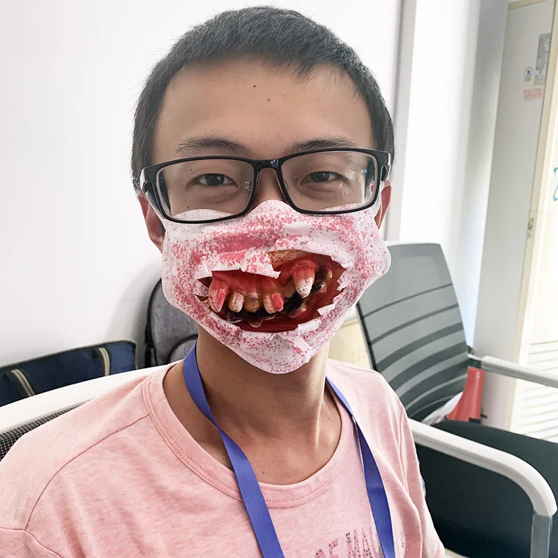 2 шт. Хэллоуин ужас реквизит зомби вампиры маска крови страшное украшение зубы