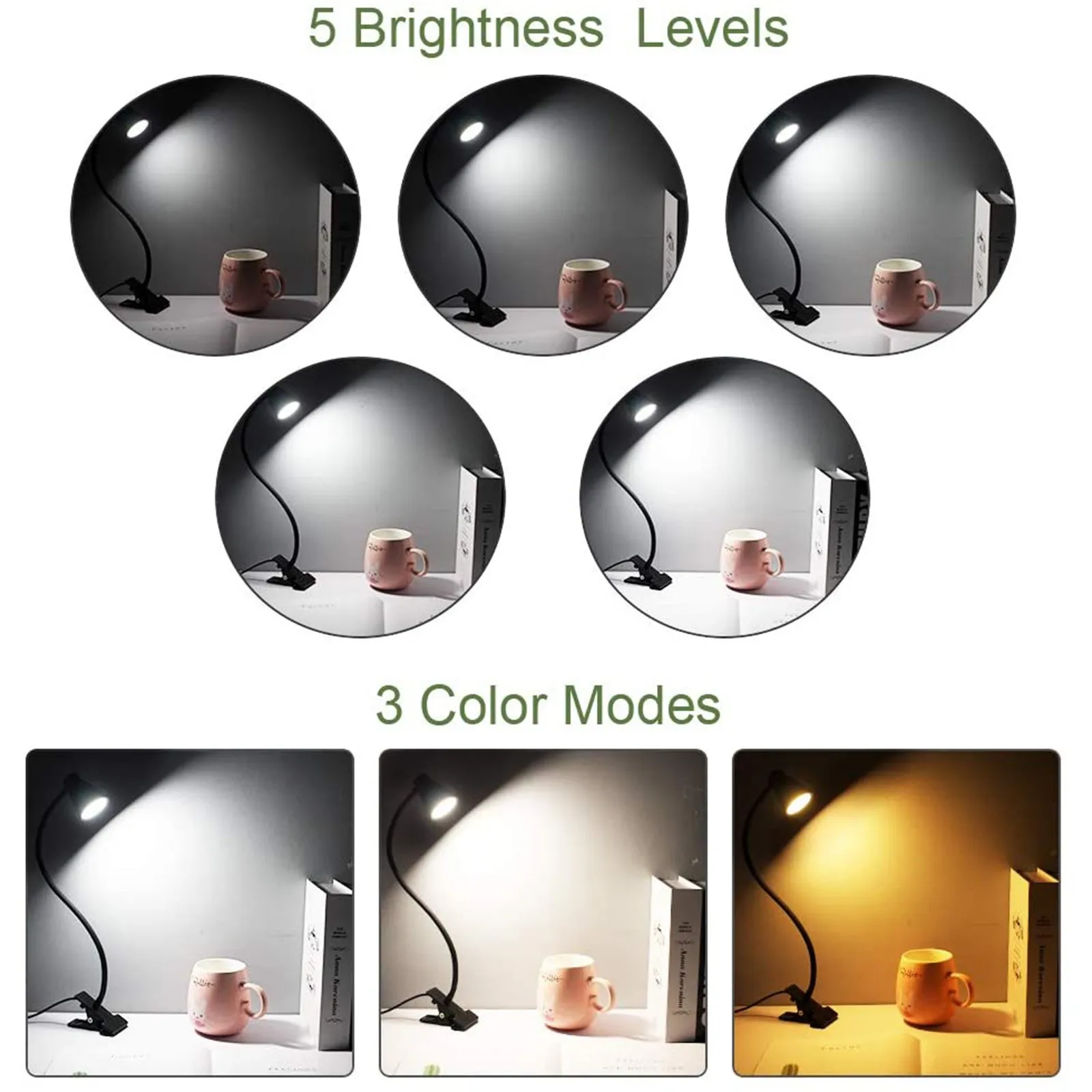 

Usb Led Desk Lamp With Clip Flexible Table Lamp Led For Bedside Book Reading Study Office Work Children Night Light#g35
