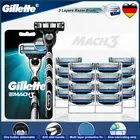Мужская бритва Gillette Mach 3, лезвия для бритья, кассеты Mach 3 для бритья, лезвия для Gillette