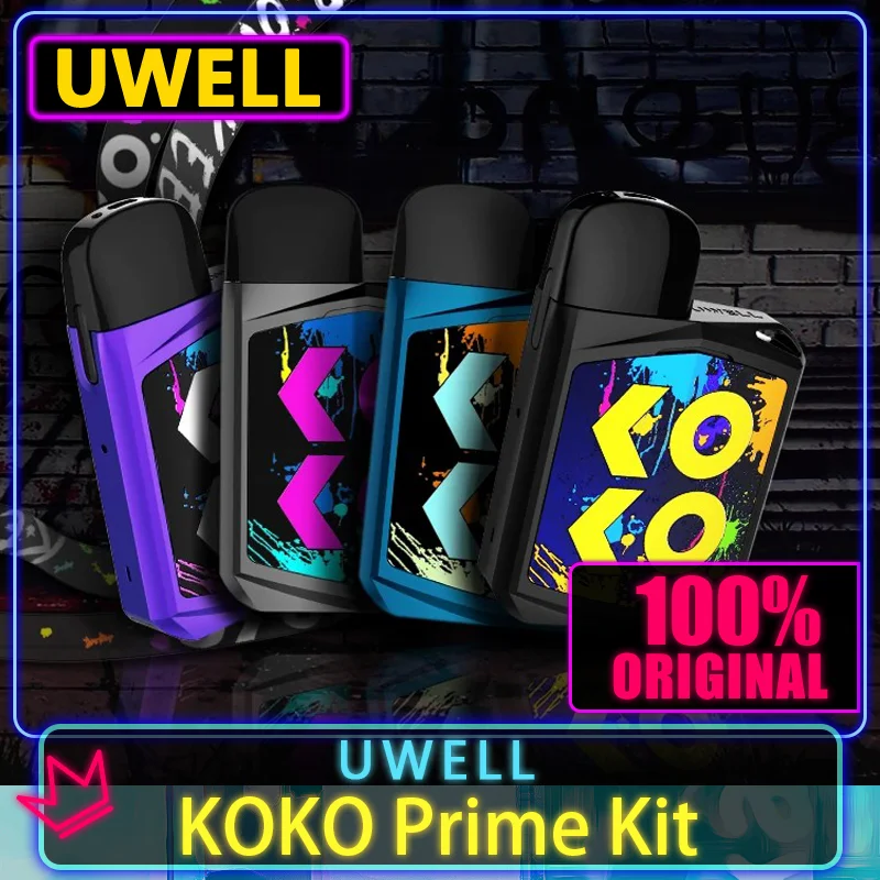 

Original uwell Koko prime pod kit 690mah battery 15W vape fit 2ml Caliburn g pod barrel Caliburn g coil 1.0ohm cigaretevaporator