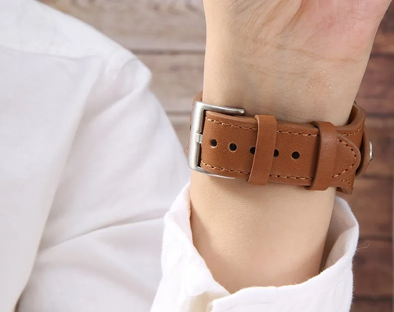 

Genuine Leather cuff strap for iwatch SE band 40mm 38mm wristband for apple watch band 42mm 44mm series 6 5 4 3 2 1