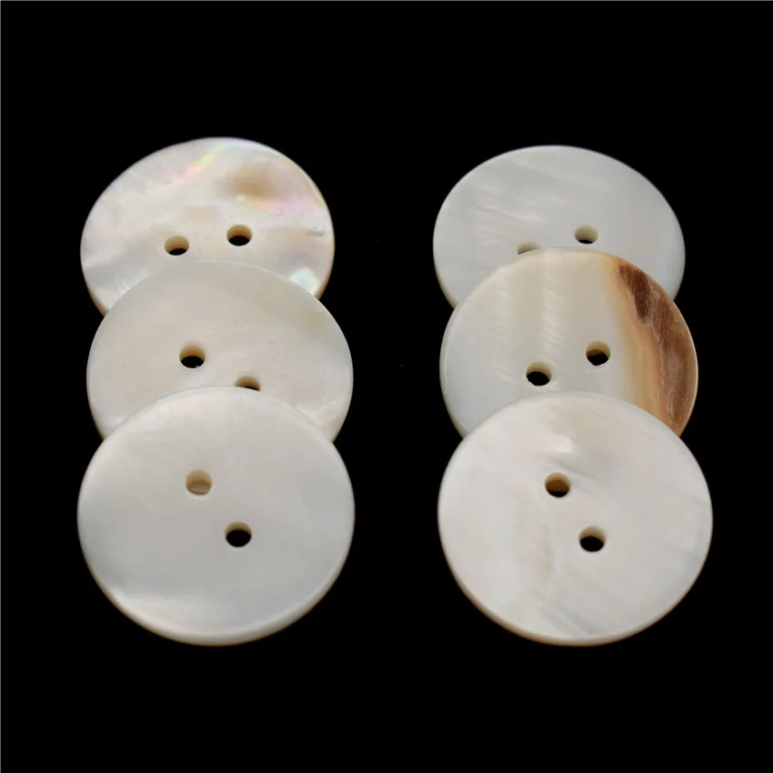 8 шт. 25 мм большие кремовые белые пуговицы из натуральной раковины цветная