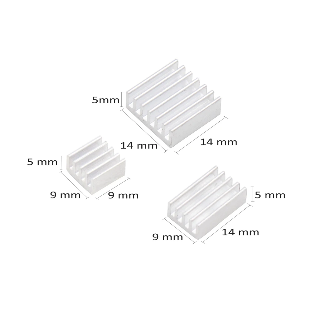 3 шт. кулер для радиатора Raspberry Pi из чистого алюминия набор радиаторов охлаждения