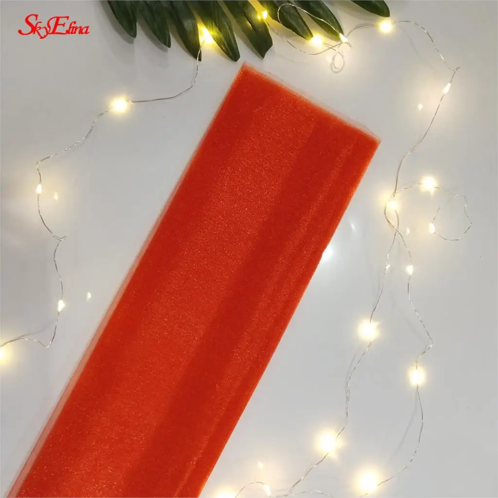 orange Белый тюль рулон 72 см* 10 м рулон катушки DIY свадебное украшение из ткани ремесла Рождество Дети королева юбки тюль платье шторы 5z - Цвет: orange
