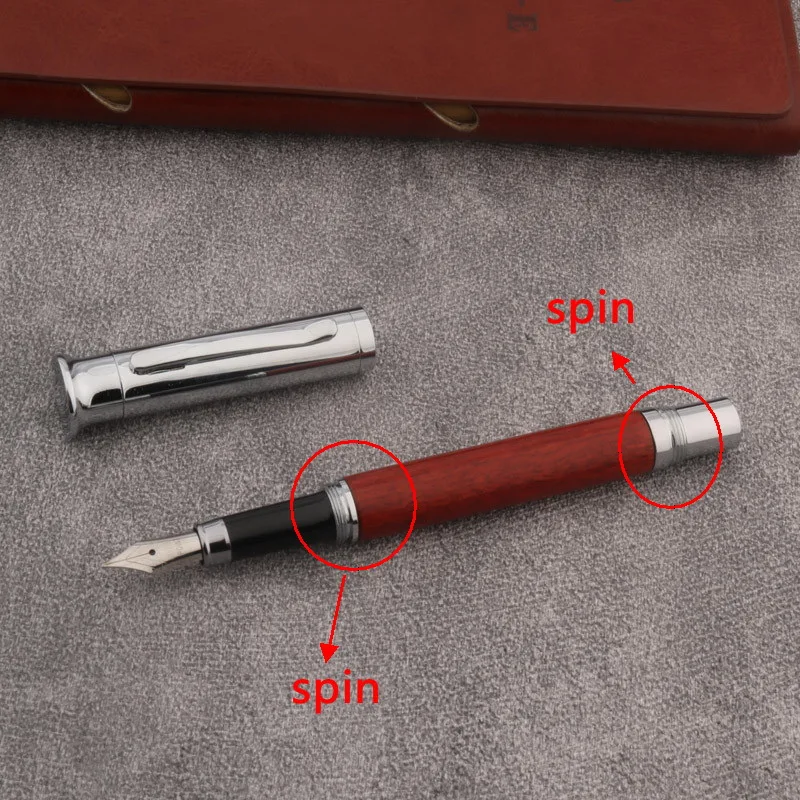 Ручка перьевая из сандалового дерева нержавеющей стали | Канцтовары для офиса и