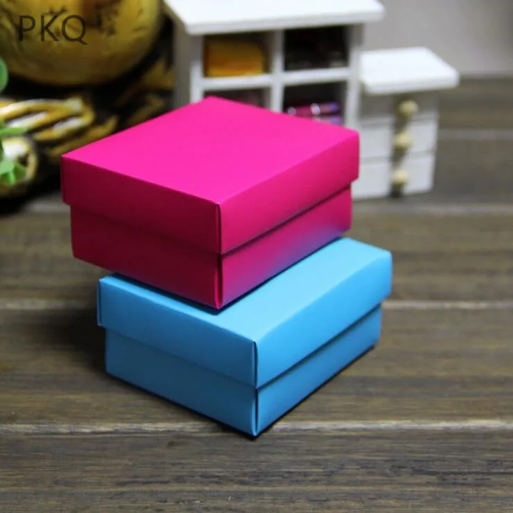 20 шт 10 5*8*4 5 см Подарочная коробка DIY синяя/красная роза для домашнего мыла печенья