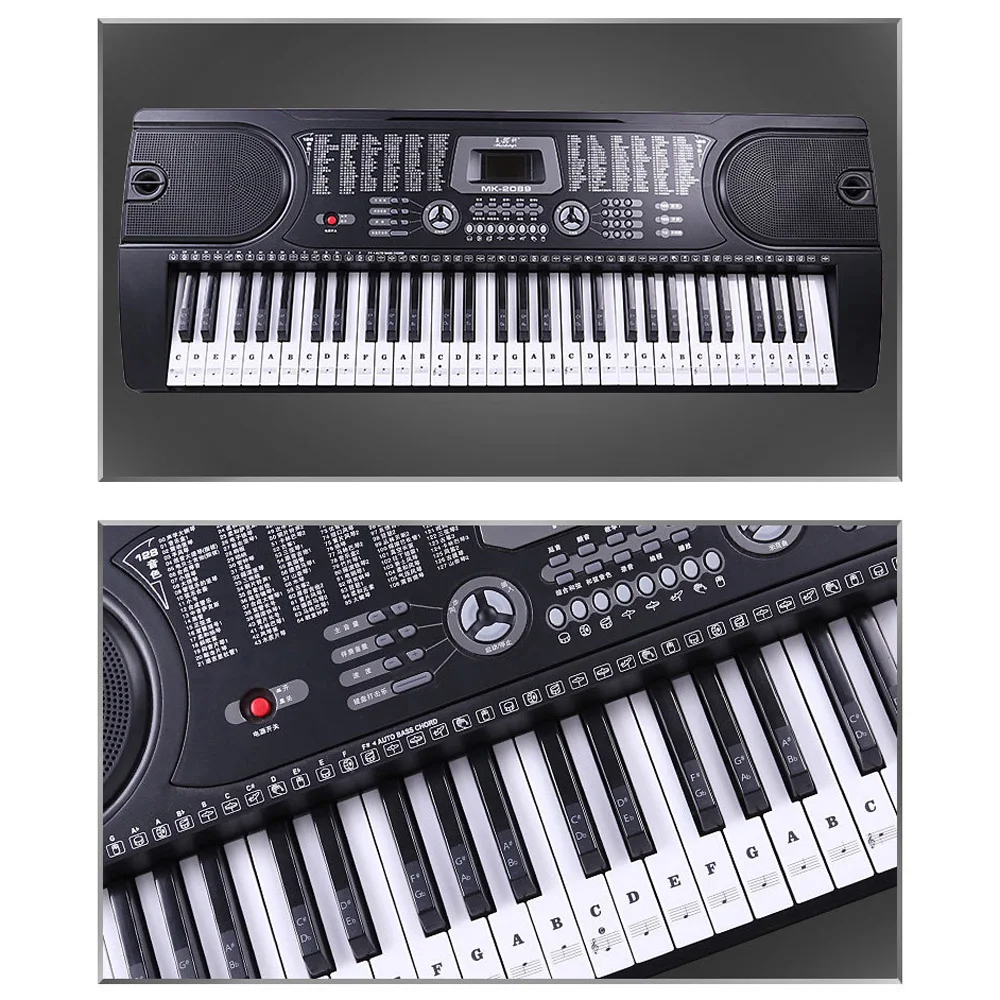 

Music Keyboard Piano Educational Clear Laminated Stickers For 88/61/54/49 Key Practical Easy Attachment Stickers