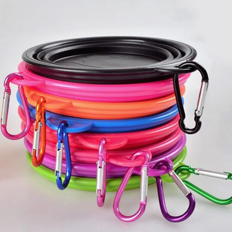 

Dog Silicone Bowl Foldable Portable Travel Bowl Food Container For Small Medium Dogs Cat Bowl Pet Eating Dishes Pet Accessories