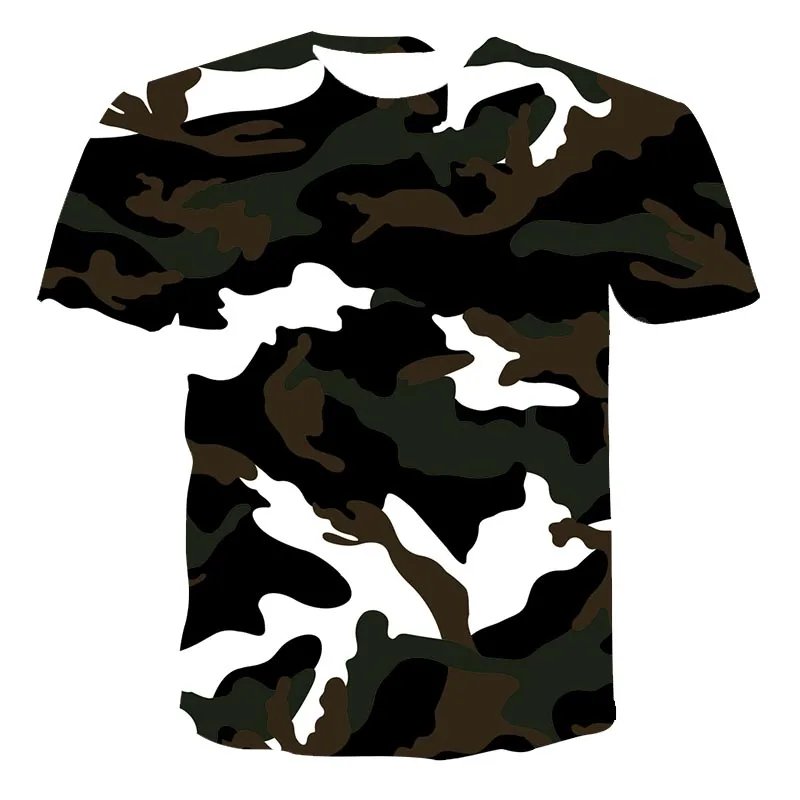 

Summer New Style 3D Men's T-shirt Camouflage Print Pattern Clothing Outdoor Casual O-neck Comfortable Large Size T-shirt 100-6XL