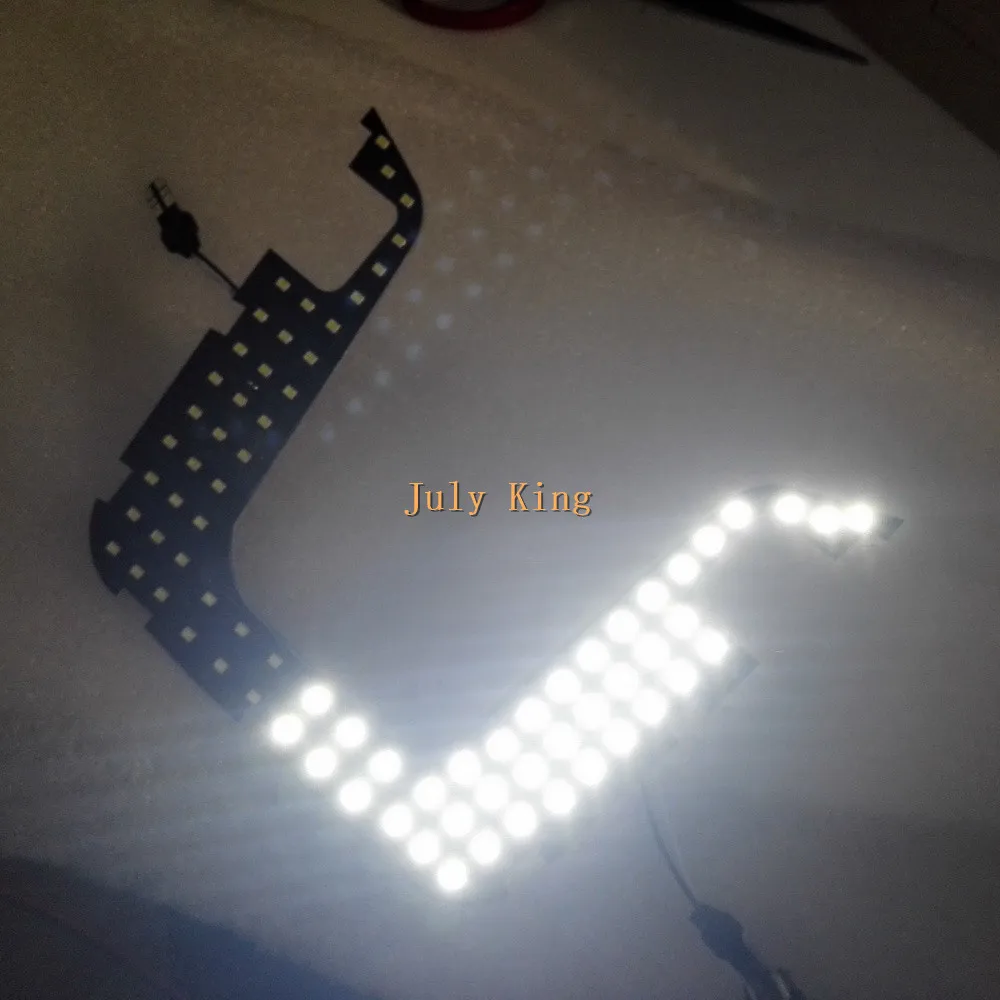 

July King LED Car Interior Reading Lights Case For Toyota Prius 50# Non-sunroof version, 2835SMD 6000K White 7pcs/set