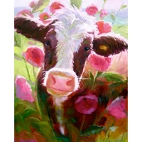 5d diy diamond painting full squareround drill animal cow 3d rhinestone embroidery cross stitch gift home decor gift