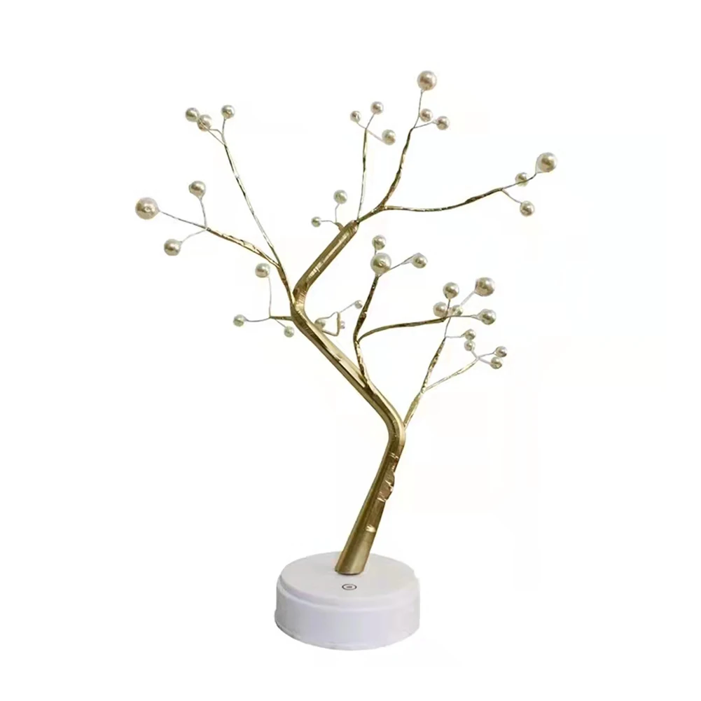 

LED Night Light Mini Christmas Pearl Tree Wire Garland Lamp For Home Kids Bedroom Decor Holiday 36/108 Bulbs Led Tree Lamp