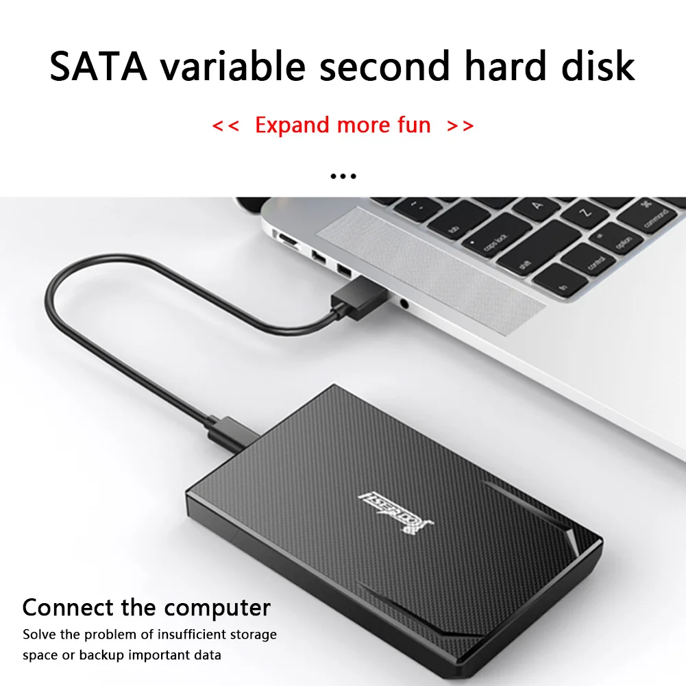 

K801 External Hard Drive Enclosure HDD SSD Case Office USB 3.1 Type C to SATA 2.5 inch Caring Computer Supplies