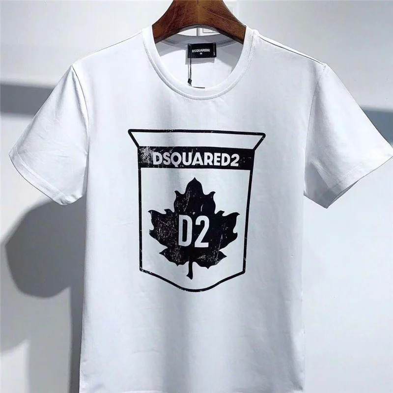 

European and American new Dsquared2 high street hip-hop round neck men and women short-sleeved cotton letter T-shirt DSQ2