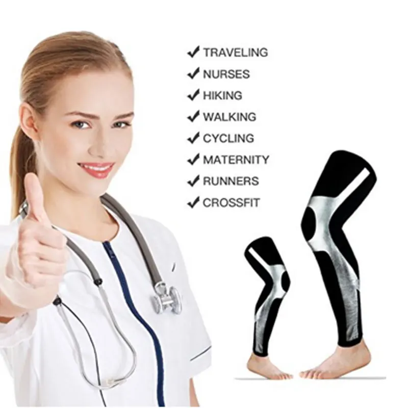 HAPPTYL 1 шт. Компрессионные рукава для ног Гольфы с длинными рукавами поддержка