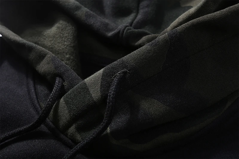 Маскировочный костюм мужской толстовки с капюшоном Повседневная флисовая