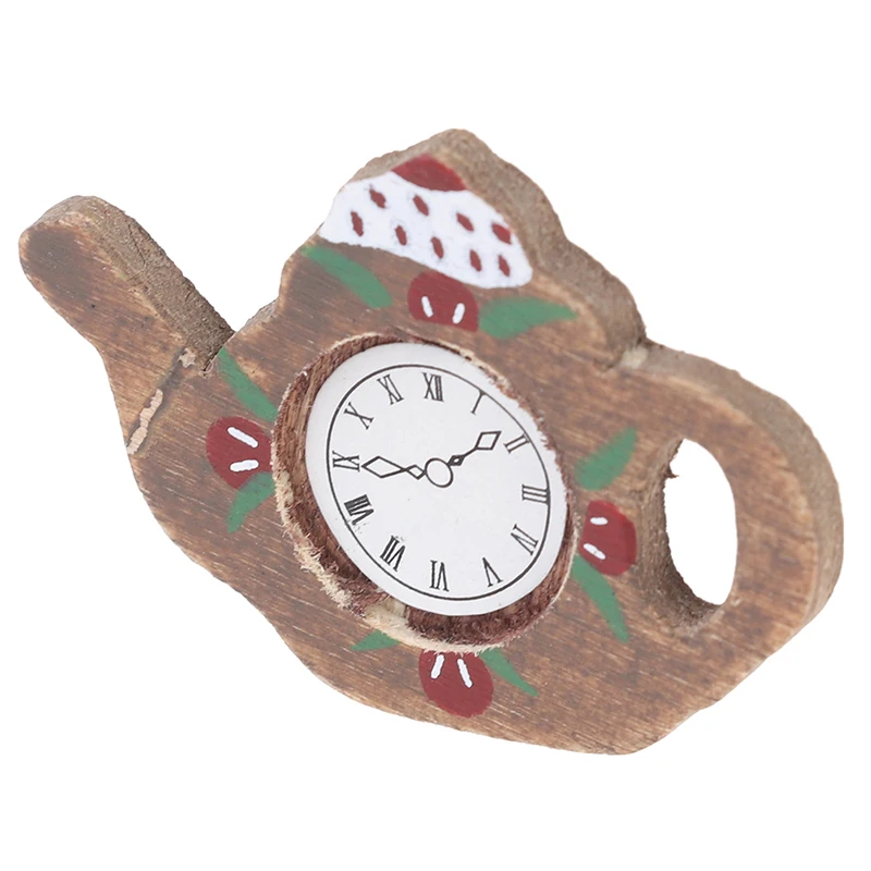 

New Hot1/12 Dollhouse Miniature Kettle Wall Hanging Clock Simulation Furniture Toys