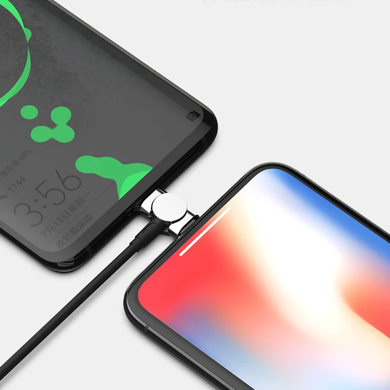 Магнитный кабель USB Type C для синхронизации данных нейлоновый Плетеный