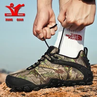 XIANGGUAN 2021 NEW Outdoor Hiking Shoes Men Military Camouflage Shoes Low Anti Skid Wear Boots Women Climbing Sneakers Men