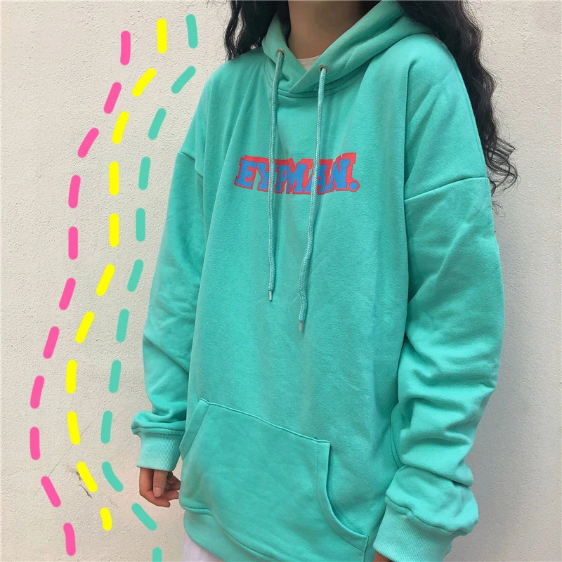

Sweatshirts Women's Japanese Harajuku Ulzzang Loose Lazy Letter Print Sweatshirt Female Korean Kawaii Cute Clothing for Women