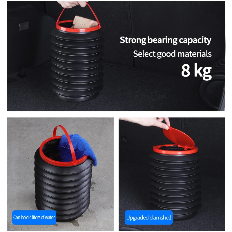 

Car Trash Can Multifunctional Telescopic Car Storage Bin Portable Water Bucket Outdoor Fishing Bin Foldable Car Trash Can Waterp