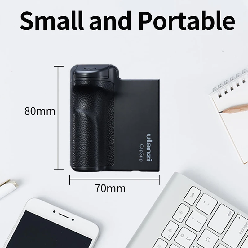Ulanzi CapGrip Wireless Bluetooth Selfie Booster 1/4 Screw Handle Grip Phone Stablizer Stand Tripod Mount Holder Shutter Release