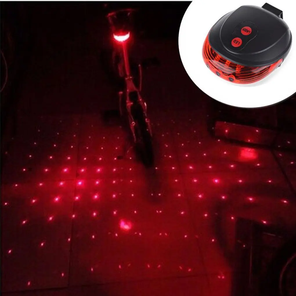 

Waterproof Bicycle Cycling Lights Taillights LED Laser Safety Warning Bicycle Lights Bicycle Tail Bicycle Accessories Light