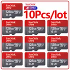 10 шт.лот Оригинальная карта памяти Sandisk Ultra Micro SD 128G Micro SDTF
