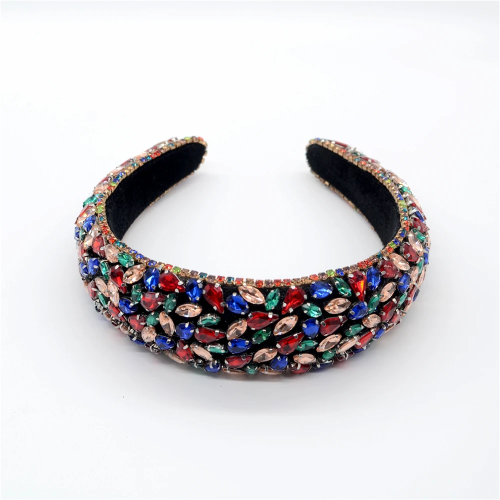 

New Personality Dance Show Catwalk Shiny Rhinestones Wild Geometric Headband Baroque Exaggerated Fashion Temperament Headband
