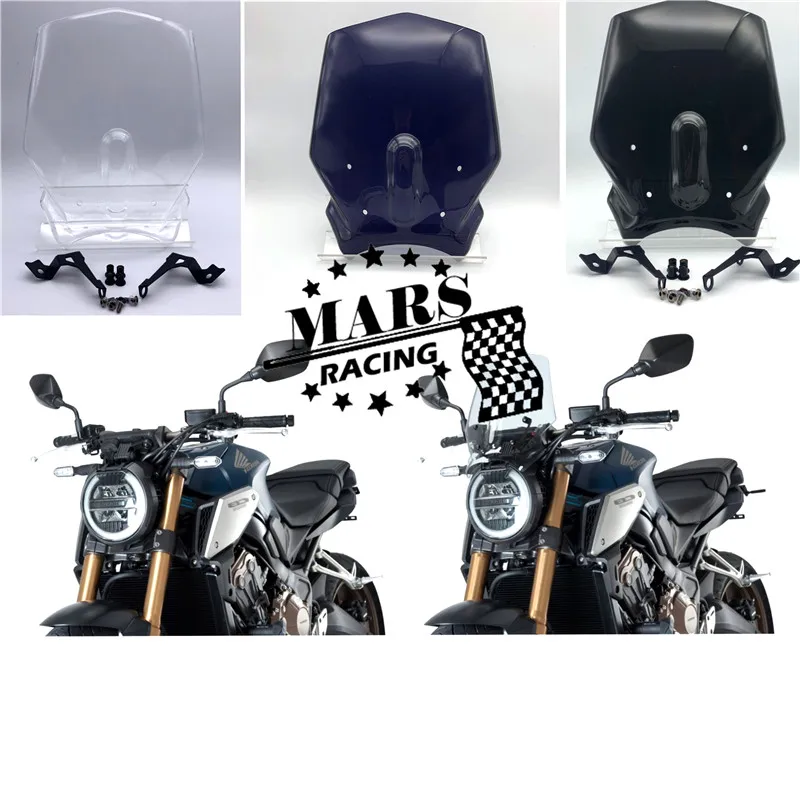 Мотоцикл Спортивная Кепка с козырьком Viser лобовое стекло Подходит для Honda CB650R CB650-R 19-дымчатое лобовое стекло