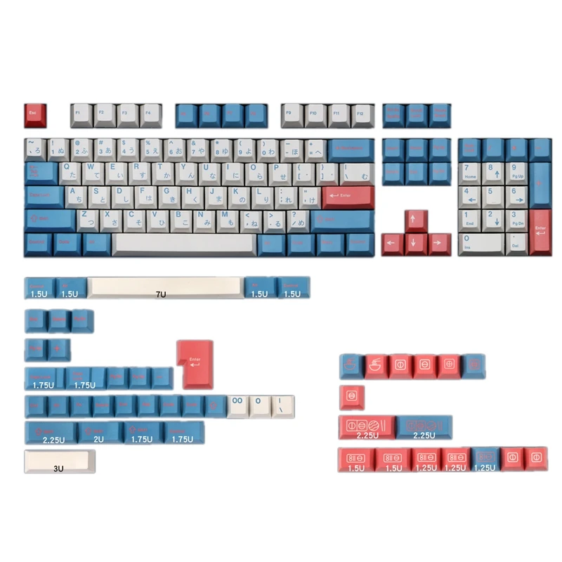 

153-Key Lunch 5-Sided Sublimation Thickened PBT Keycaps Stepped Opaque Characters, Good Press Keycaps