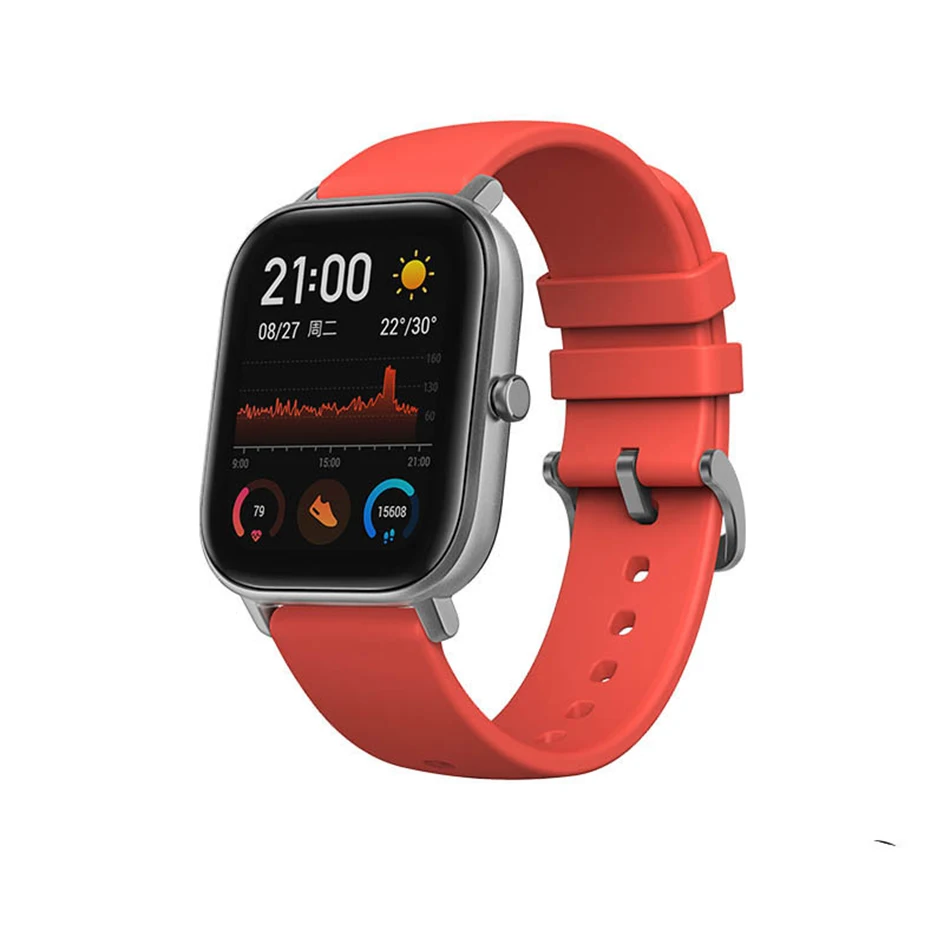 Новая глобальная версия Amazfit GTS Смарт-часы 1,6" AMOLED 5 ATM водонепроницаемый 14 дней Срок службы батареи 12 спортивных режимов Bluetooth часы