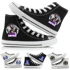 Кроссовки Fortnites, повседневная холщовая обувь с высоким берцем для пар, игровая крепость, в Корейском стиле, для мужчин и женщин, студенческие тканевые туфли