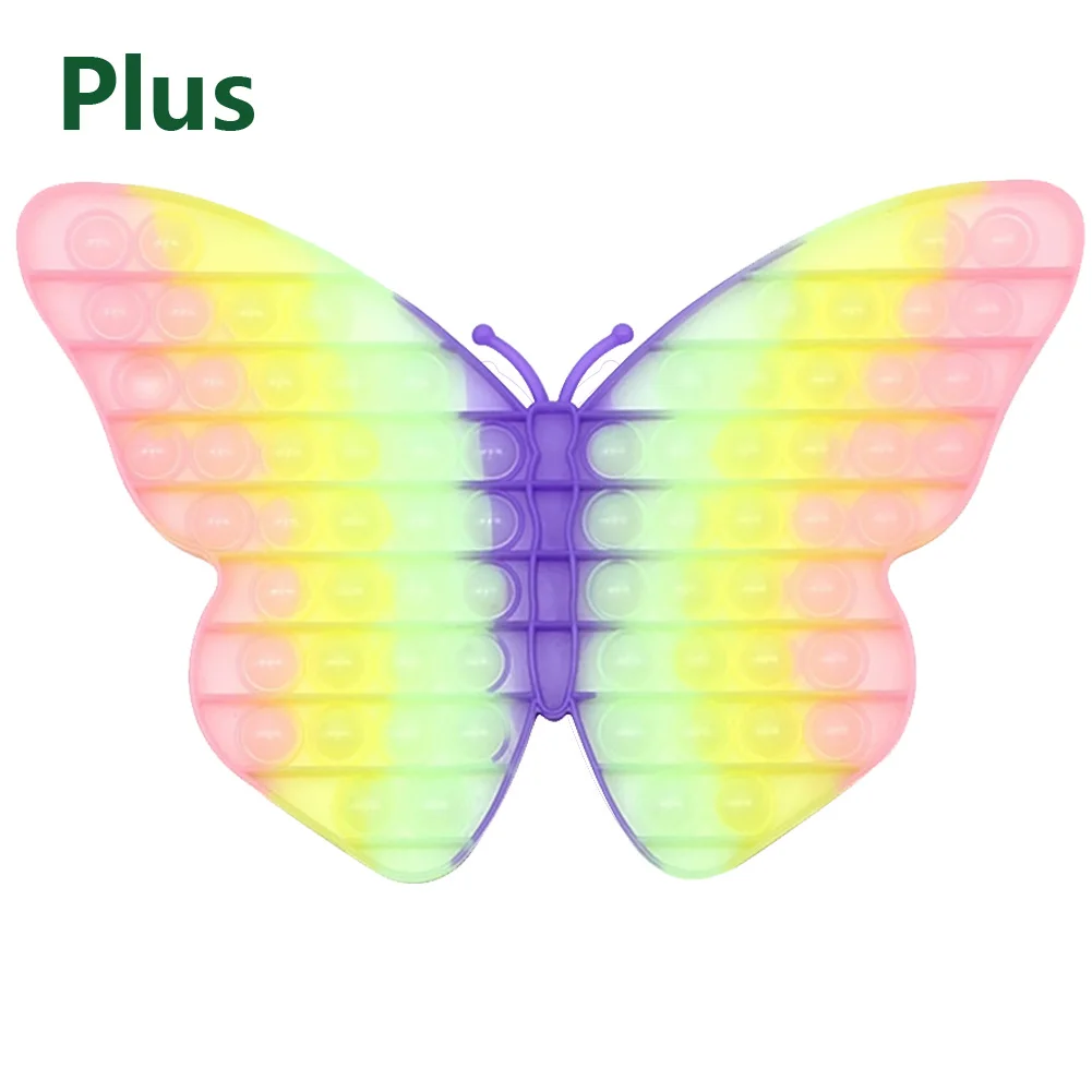 Juguetes sensoriales de burbujas de gran tama&ntilde;o para ni&ntilde;o, mariposa antiestr&eacute;s, juguete suave para apretar para autismo, necesidades especiales, 30/45cm-0