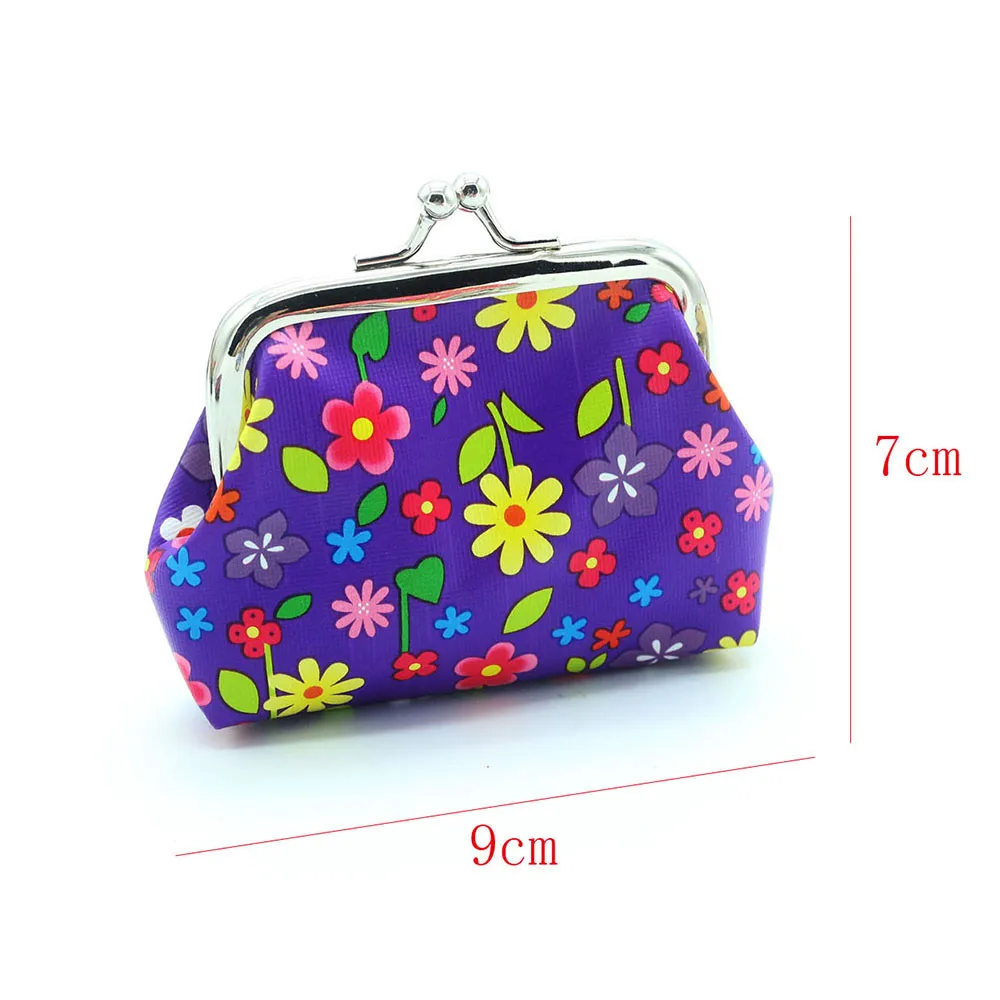 Карамельный Ретро винтажный женский кошелек с маленьким цветком держатель для