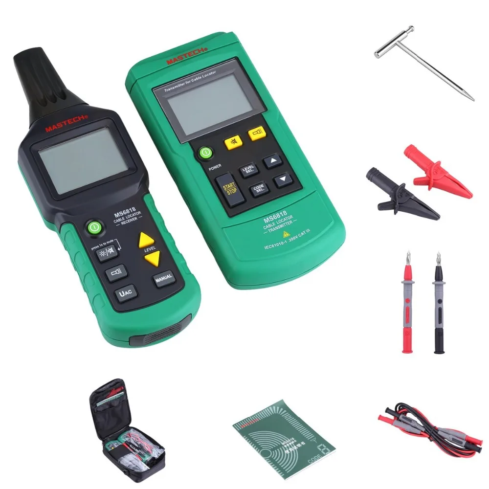 Лидер продаж цифровой тестер проводов MASTECH MS6818 Многофункциональный кабельный