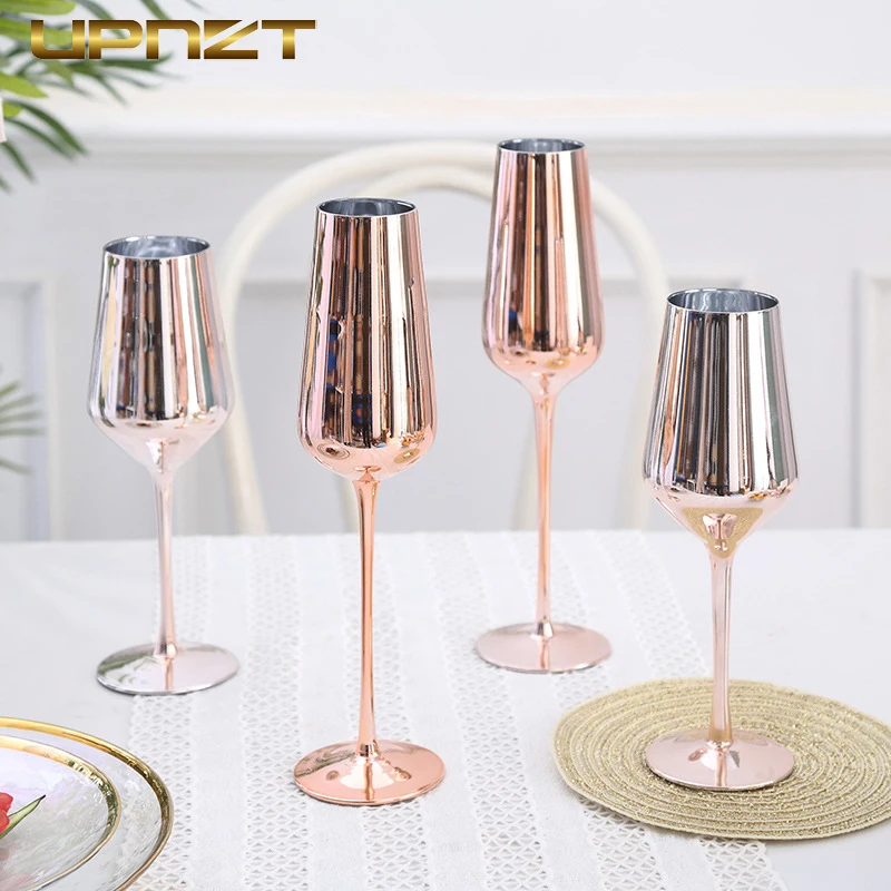 Розовое золото бокал шампанского красное вино бокалы для вечеринок бар ужин сок