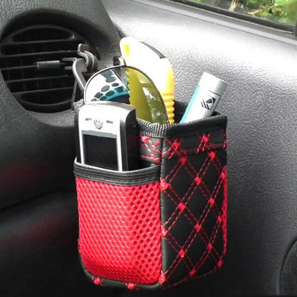 

Прочный автомобильный держатель телефона на вентиляции карман висит, хранилище, сумочка, сумка-Органайзер автомобили аксессуары для интер...