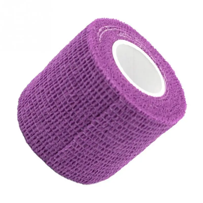 Purple 1 шт., 5*450 см, цветная самоклеящаяся лента, самоклеющаяся лента, бандаж, селфи-ручка, рулон для тату-бандаж, 6 цветов - Цвет: Purple