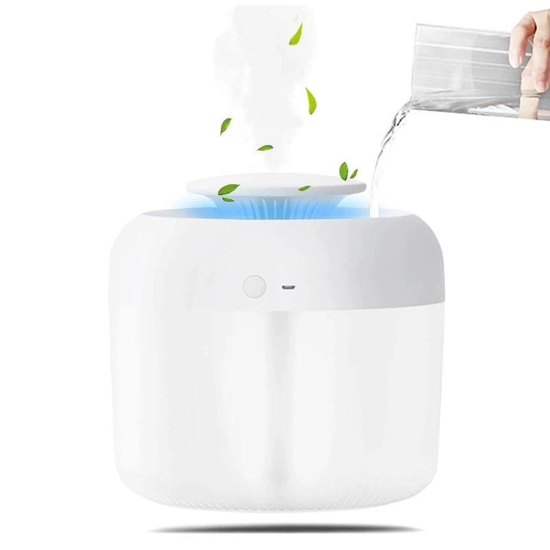 

2.4L Humidifiers Cool Mist Essential Aroma Oil Diffuser Humidifier with 7-Color Night Lights Electric USB Mini Air Mist Maker