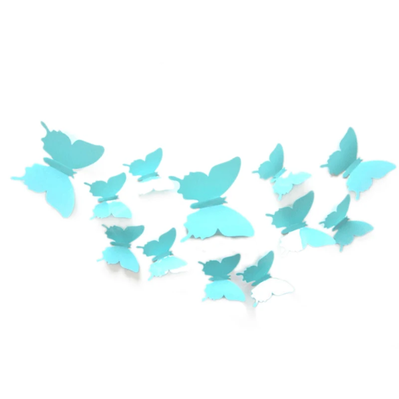 12 шт 3D Художественная Наклейка на стену с изображением бабочки домашний Декор