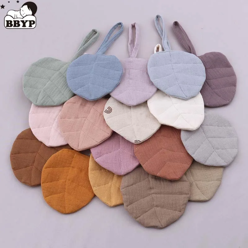 

Baby Pacifier Clip Chain Pendant, Soft Cotton Leaf-shape Soother Holder Decor Dummy Nipple Hanging Ornament for Newborn