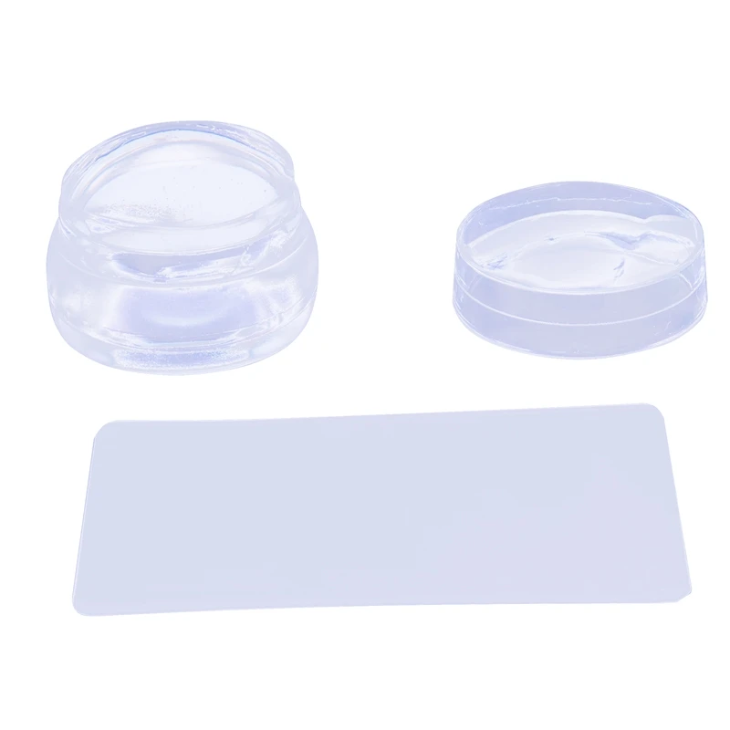 1 комплект скраб прозрачные для ногтевого дизайна печать большой Stamper штамповки