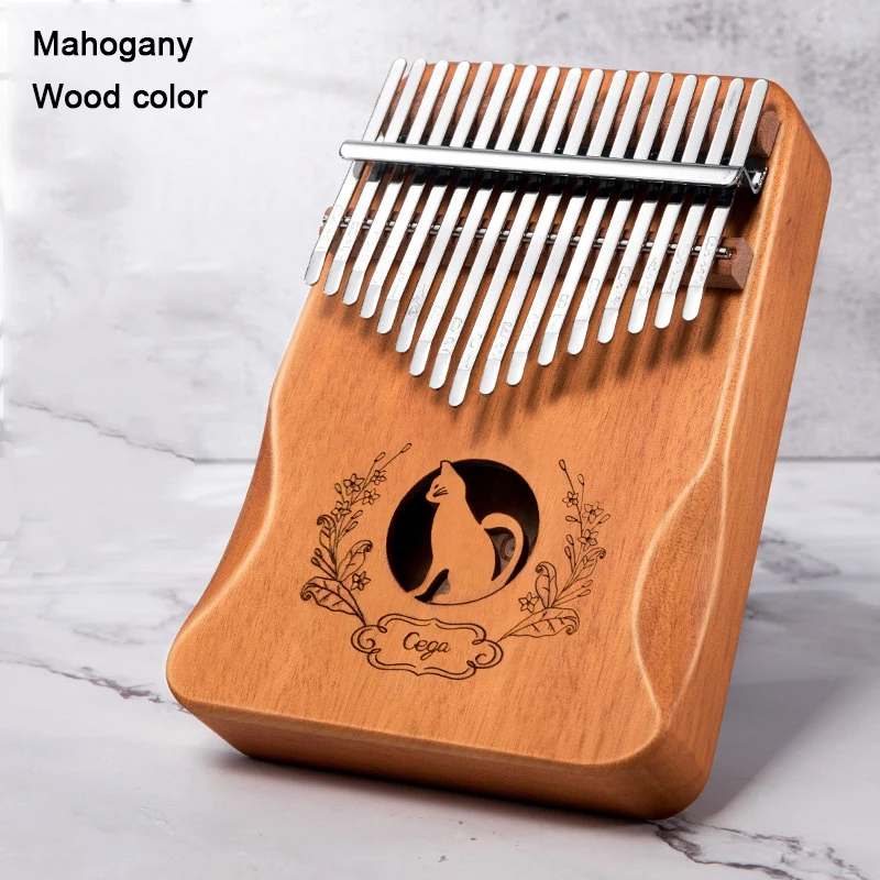 mahogany Хорошее качество звука 17 клавиш калимба большого пальца пианино из красного дерева вся доска палец фортепиано твердой древесины студента начинающих музыкальный инструмент - Цвет: mahogany