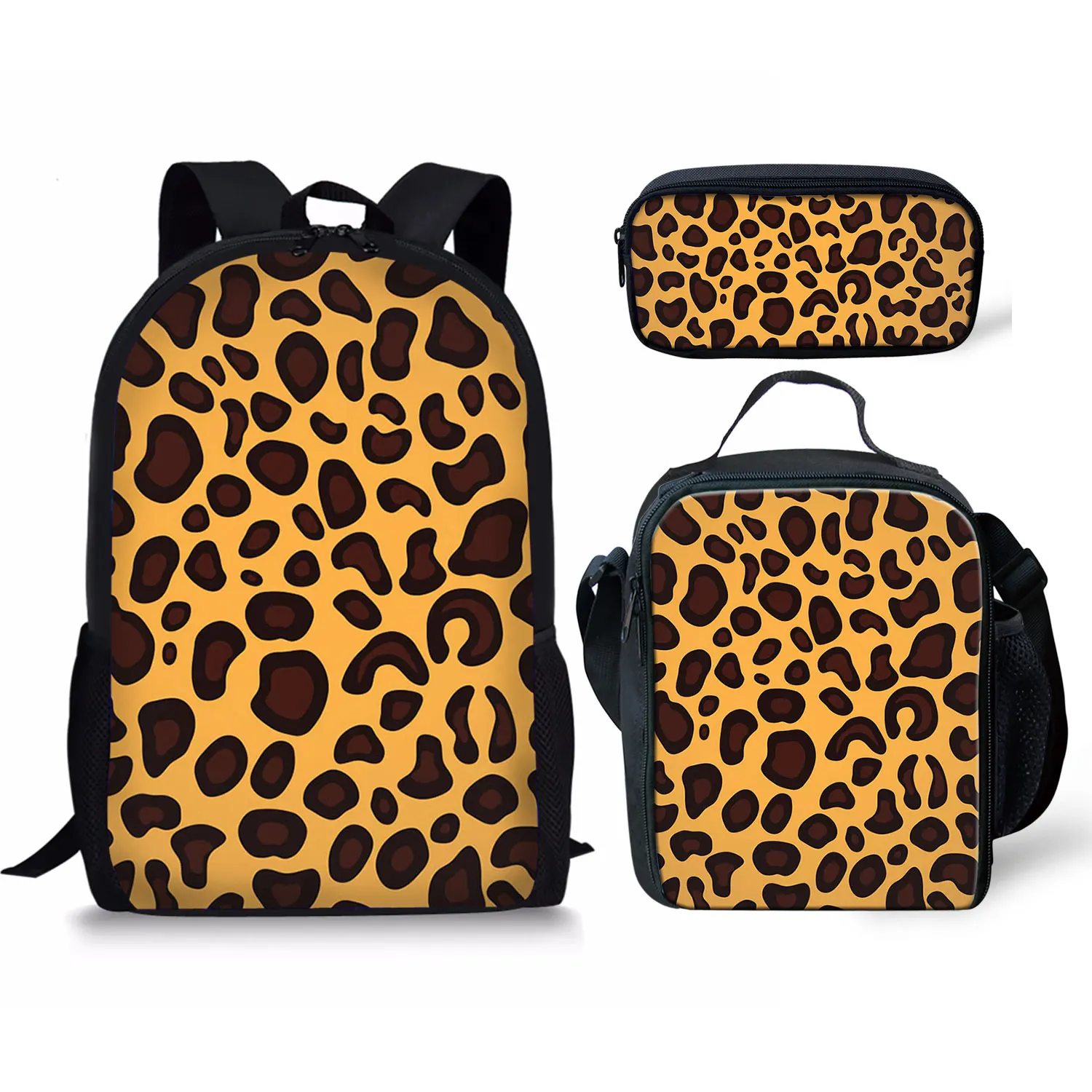 

Female Leopard Printing Woman Travel Backpack Set Large Capacity Girl School MultiPurpose Unisex Shoulder Bag Mochila Criança