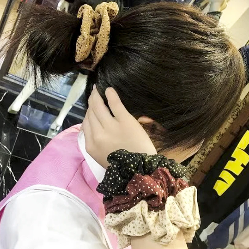 Заколка в стиле панк с золотыми заклепками и конским хвостом для женщин