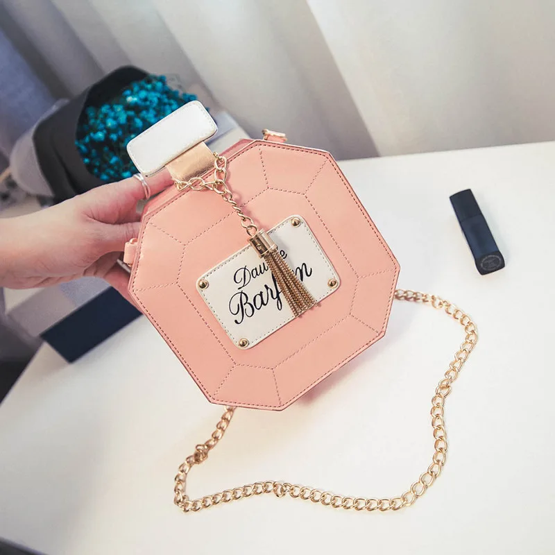 Бутылочка с женскими духами нового дизайна сумка на цепочке популярная