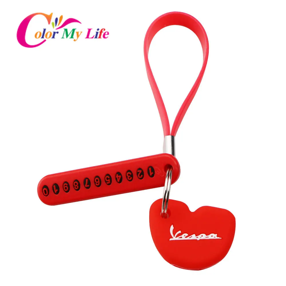 Силиконовый чехол для автомобильного ключа брелок телефона с номером карты Vespa