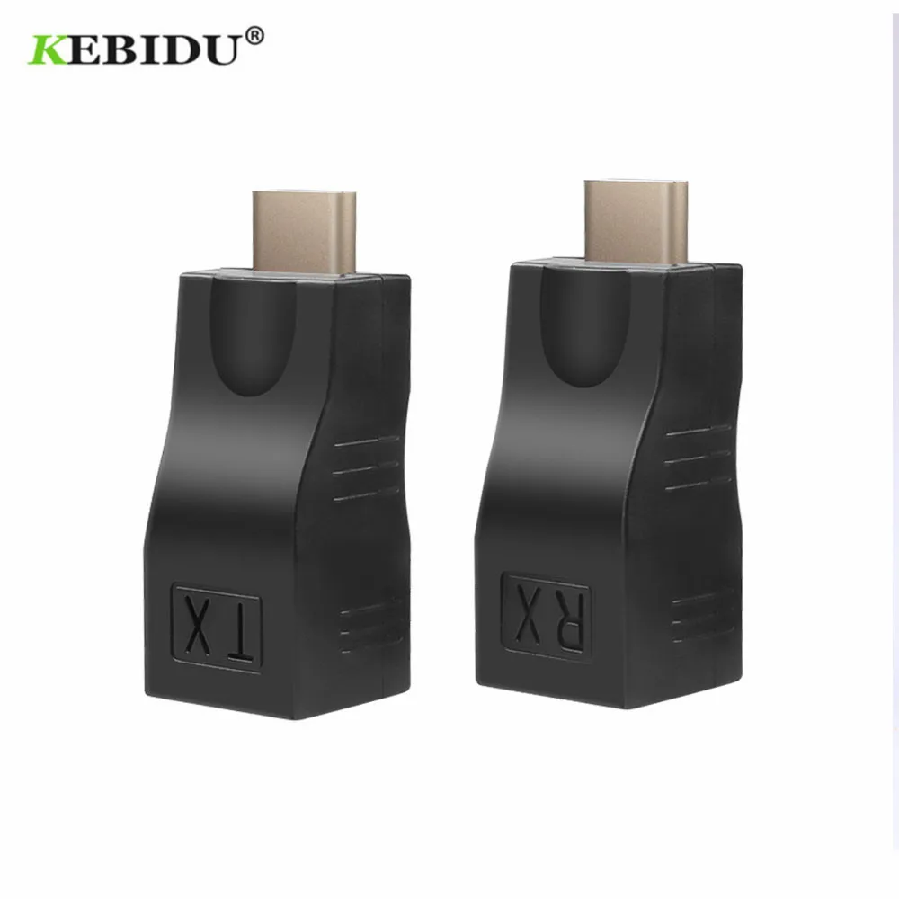 KEBIDU 1080P Extender Over Cat 5E/6 Network To Rj45 Lan Ethernet Adapter 4K RJ45 Ports LAN HDMI-compatible Extension | Электроника